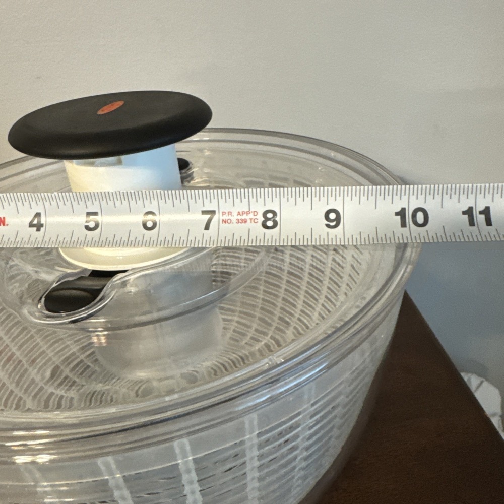 OXO Salad Spinner - Clear With Black Button 10.5" - Picture 11 of 13